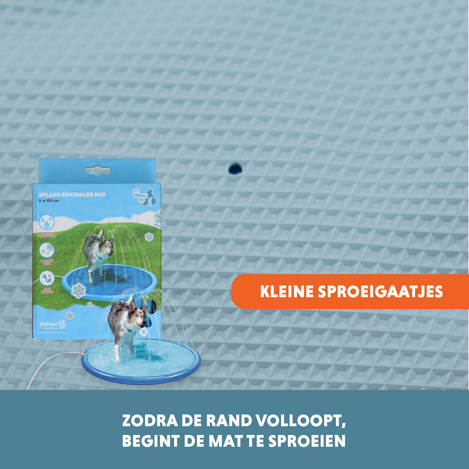 Coolpets Splash Sprinkler Pad S 100 cm — afbeelding 5