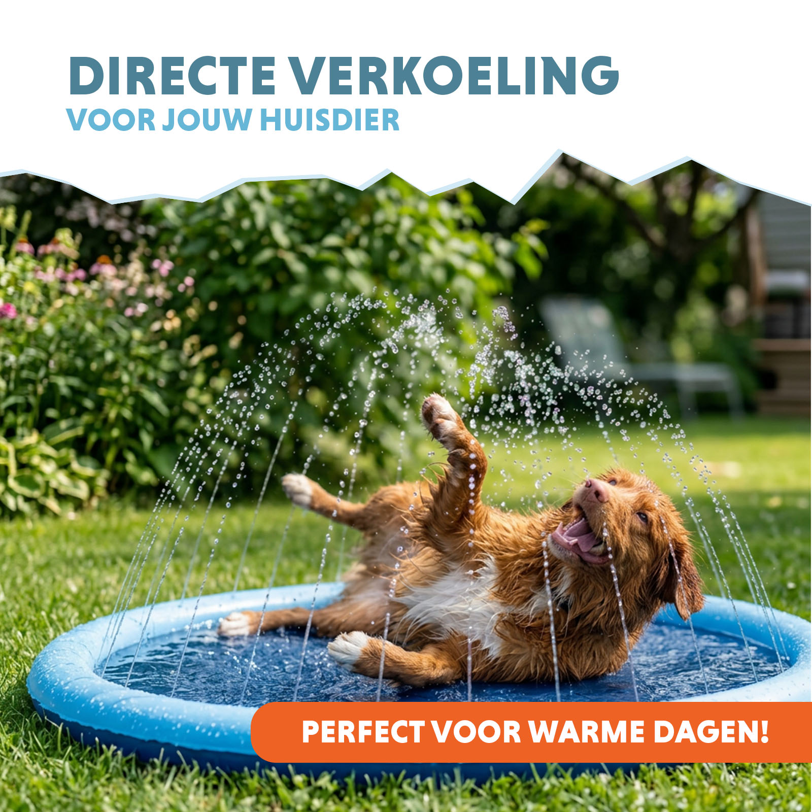 Coolpets Splash Sprinkler Pad S 100 cm — afbeelding 2