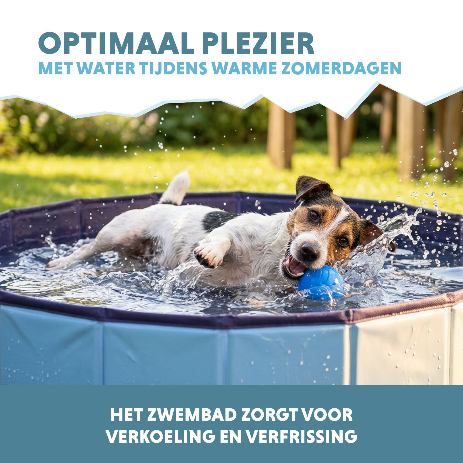 CoolPets Splash Dog Pool ø 80 x 20 cm — afbeelding 4