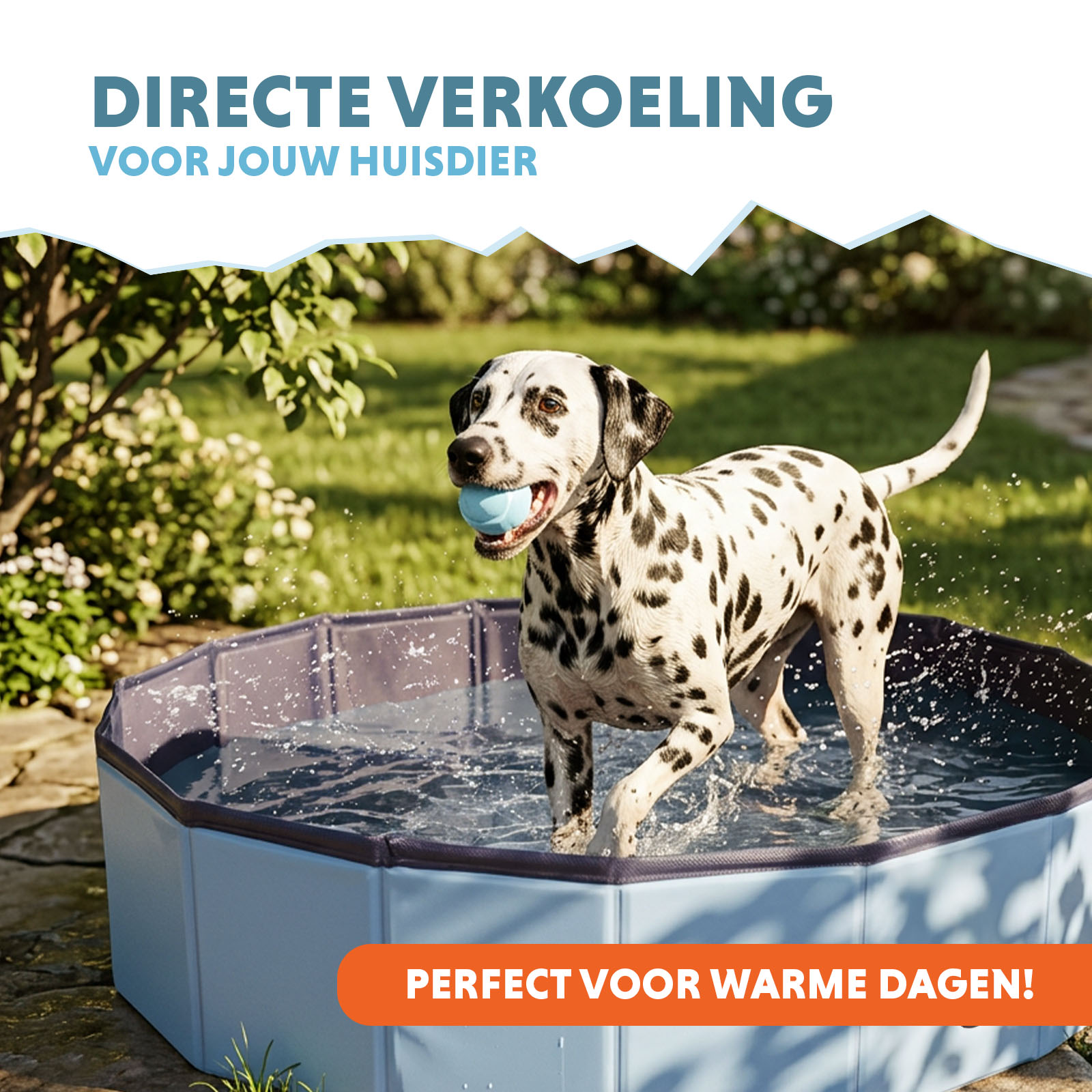 CoolPets Splash Dog Pool ø 100 x 30 cm — afbeelding 2