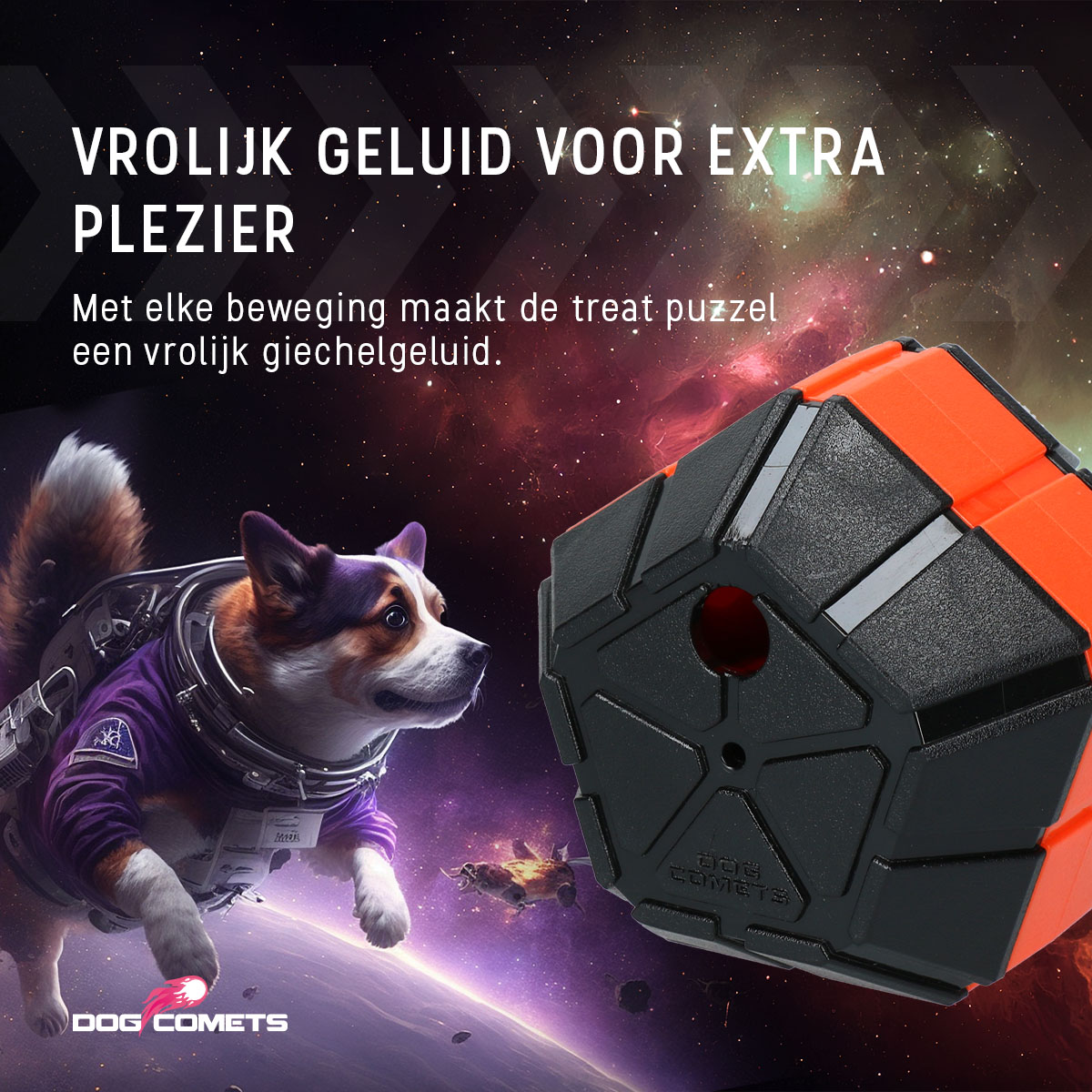 Dog Comets Treat Puzzle Oranje — afbeelding 5