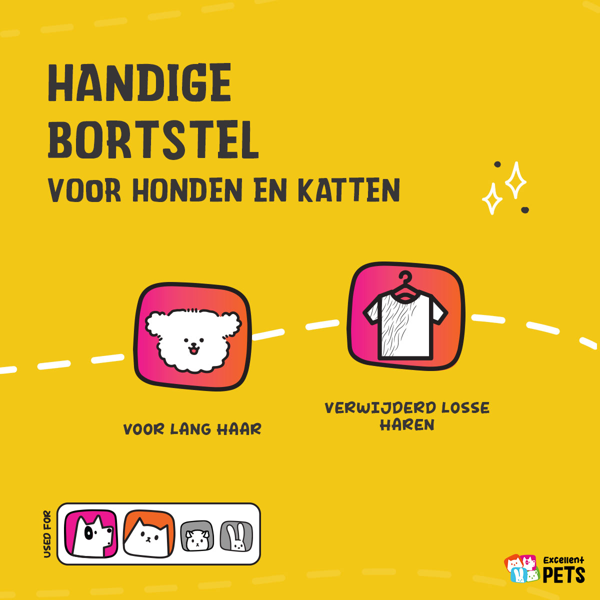 Excellent Pets Soft Silicone Brush Lang haar — afbeelding 6