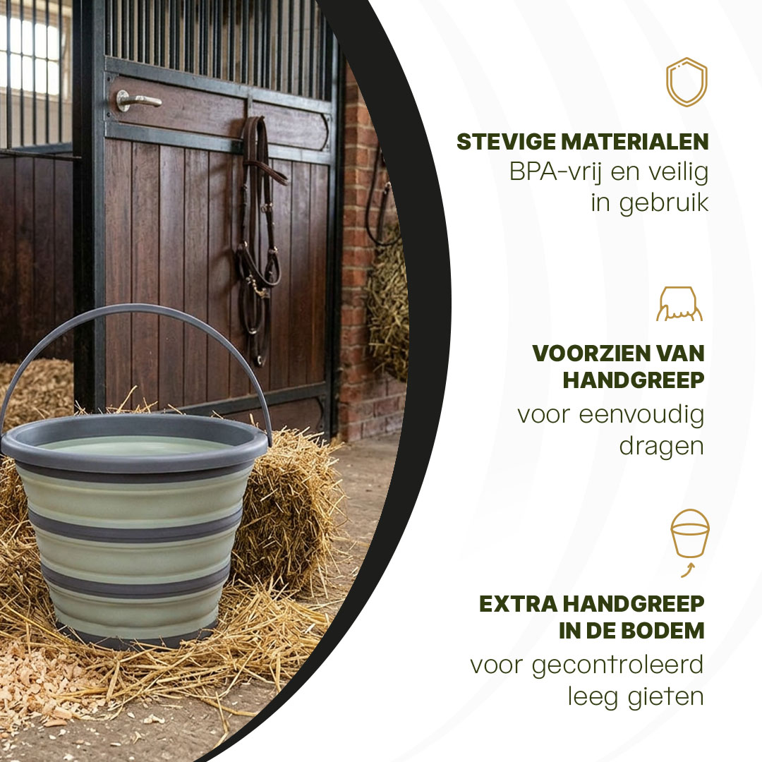 Excellent Horse Vouwbare Emmer Groen/grijs — afbeelding 3