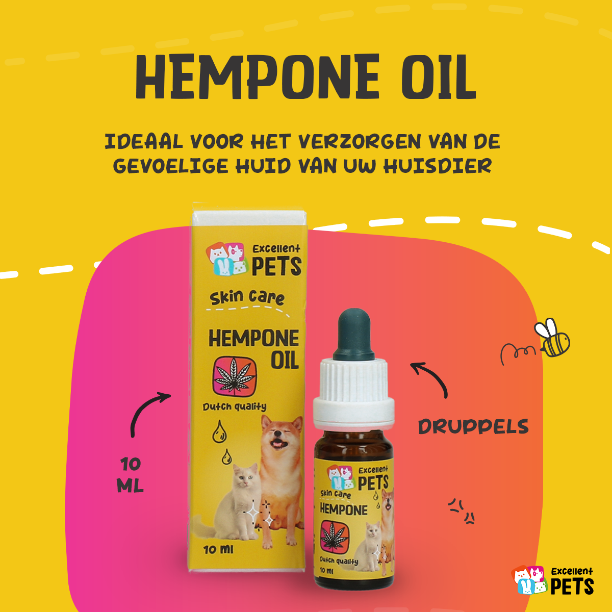 Excellent Pets HempOne Oil 10 ml — afbeelding 2