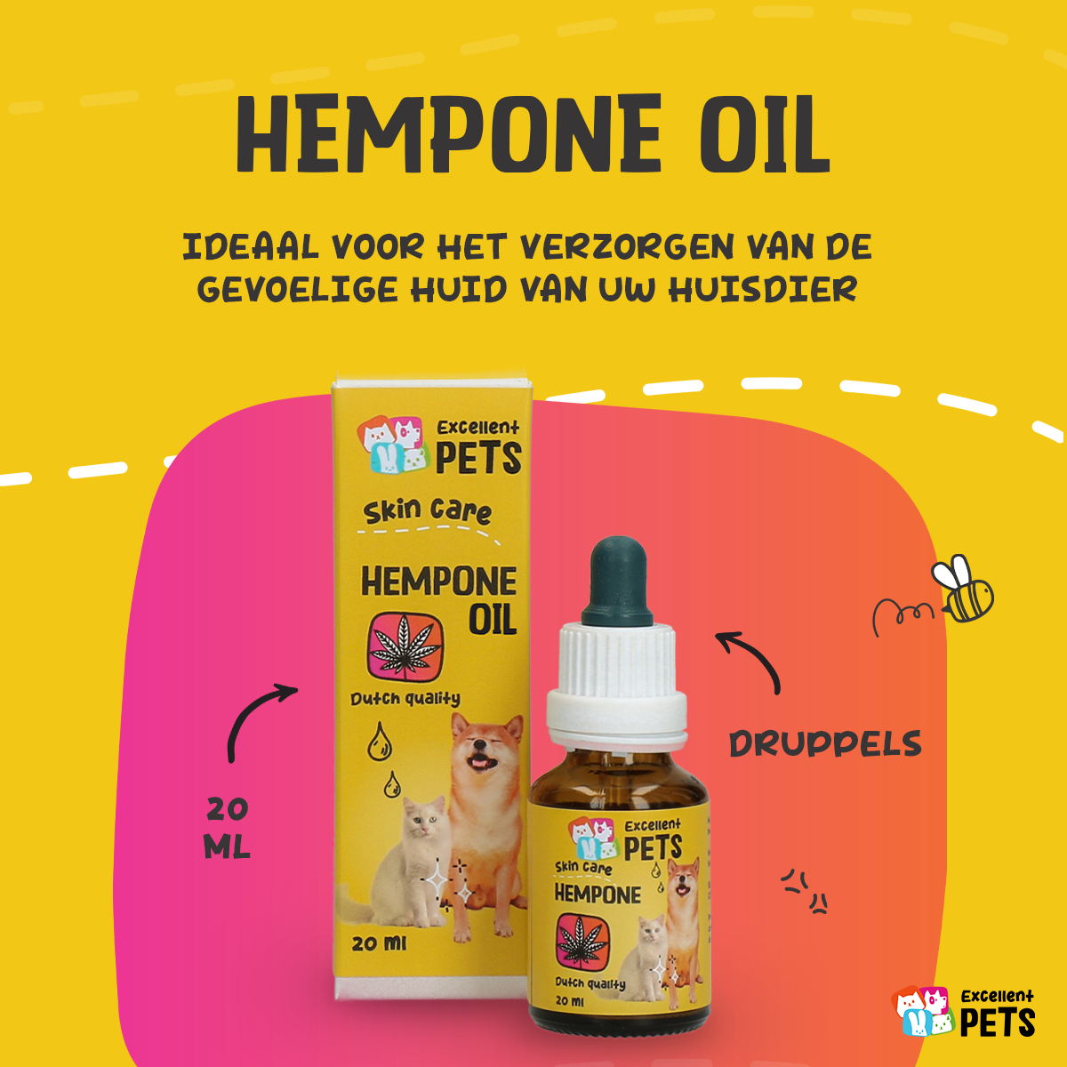 Excellent Pets HempOne Oil 20 ml — afbeelding 2