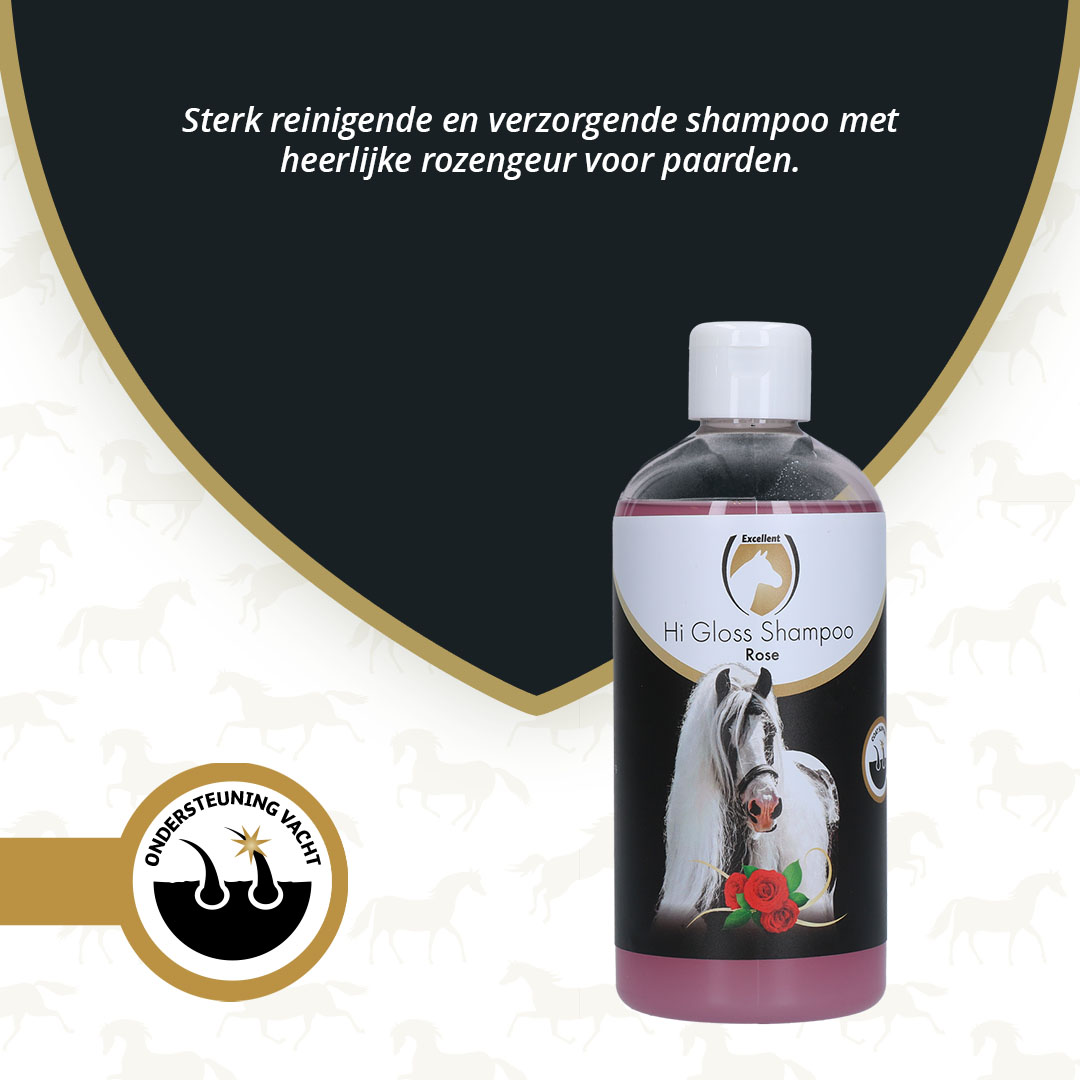 Excellent Horse Hi Gloss Shampoo Rose 500 ml — afbeelding 2