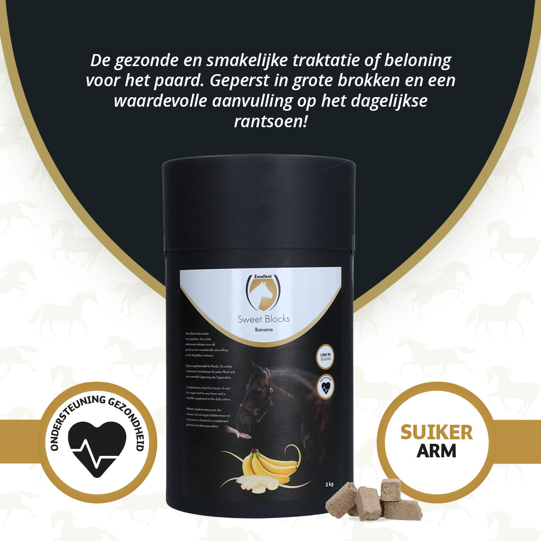 Excellent Horse Sweet Blocks Banana 3 kg — afbeelding 3