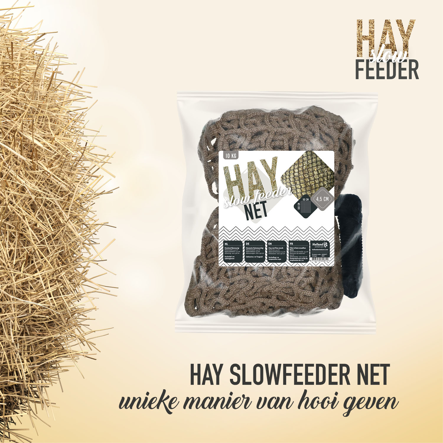 Hay Slow Feeder Net 10 kg (45 mm) — afbeelding 4