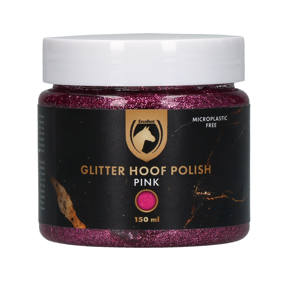Excellent Horse Hi Gloss Glitter Hoof Polish Pink 150 ml