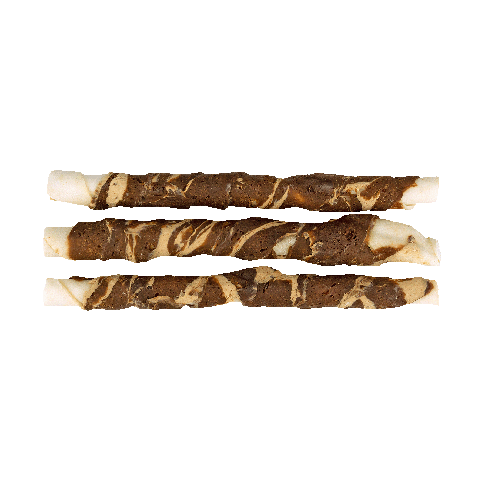Braaaf Rawhide Twister Lam & Vis (3 st.) - 21 cm — afbeelding 2
