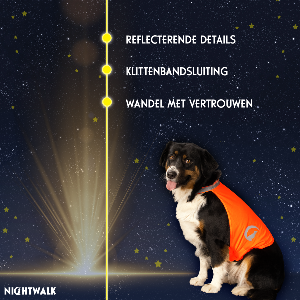 Nightwalk Safety Vest Oranje M — afbeelding 3