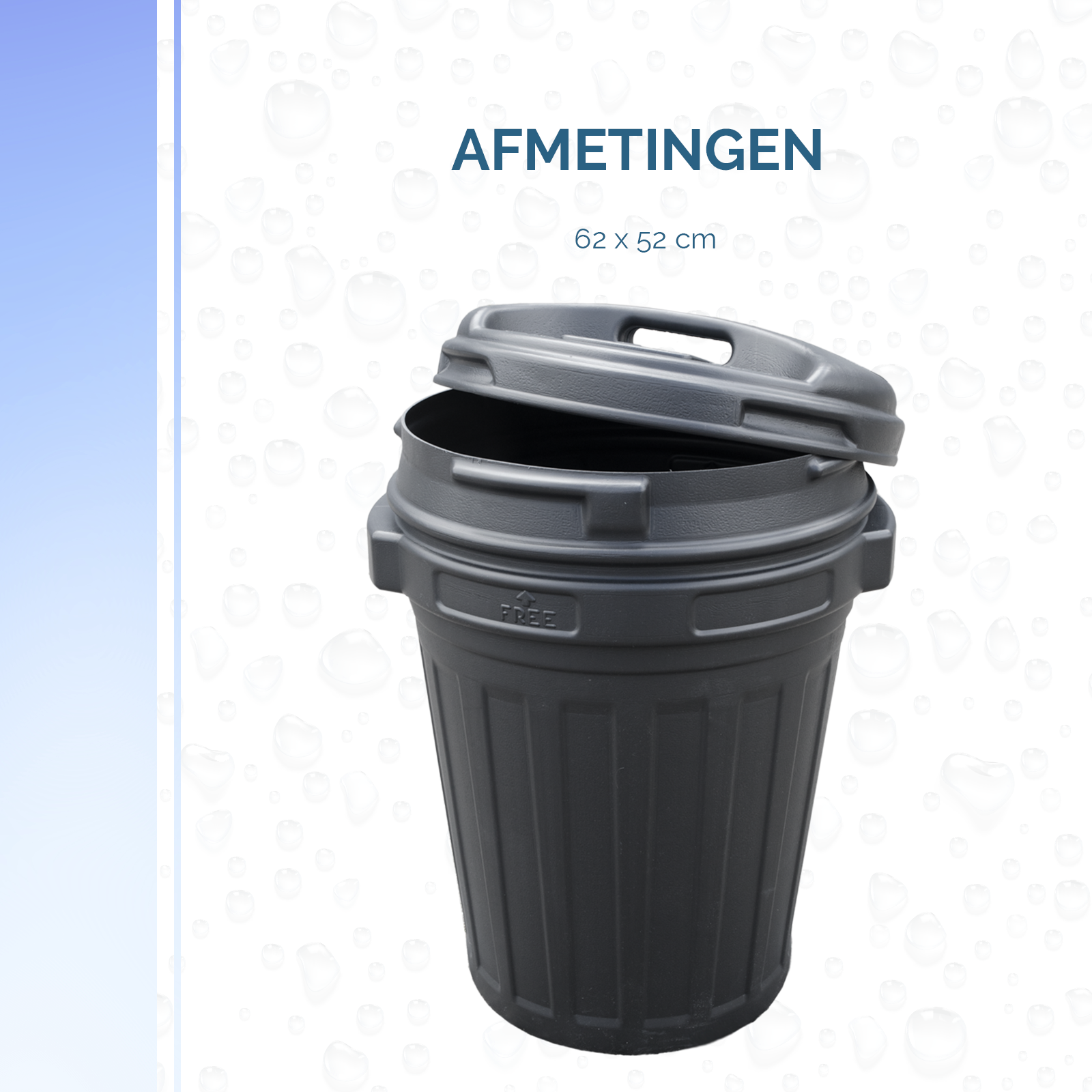 Voerton met draaisluiting 70 liter Zwart — afbeelding 6