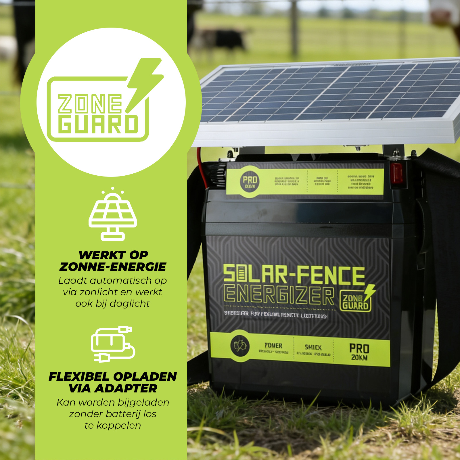 ZoneGuard Solar-Fence Energizer Pro 20 km — afbeelding 2