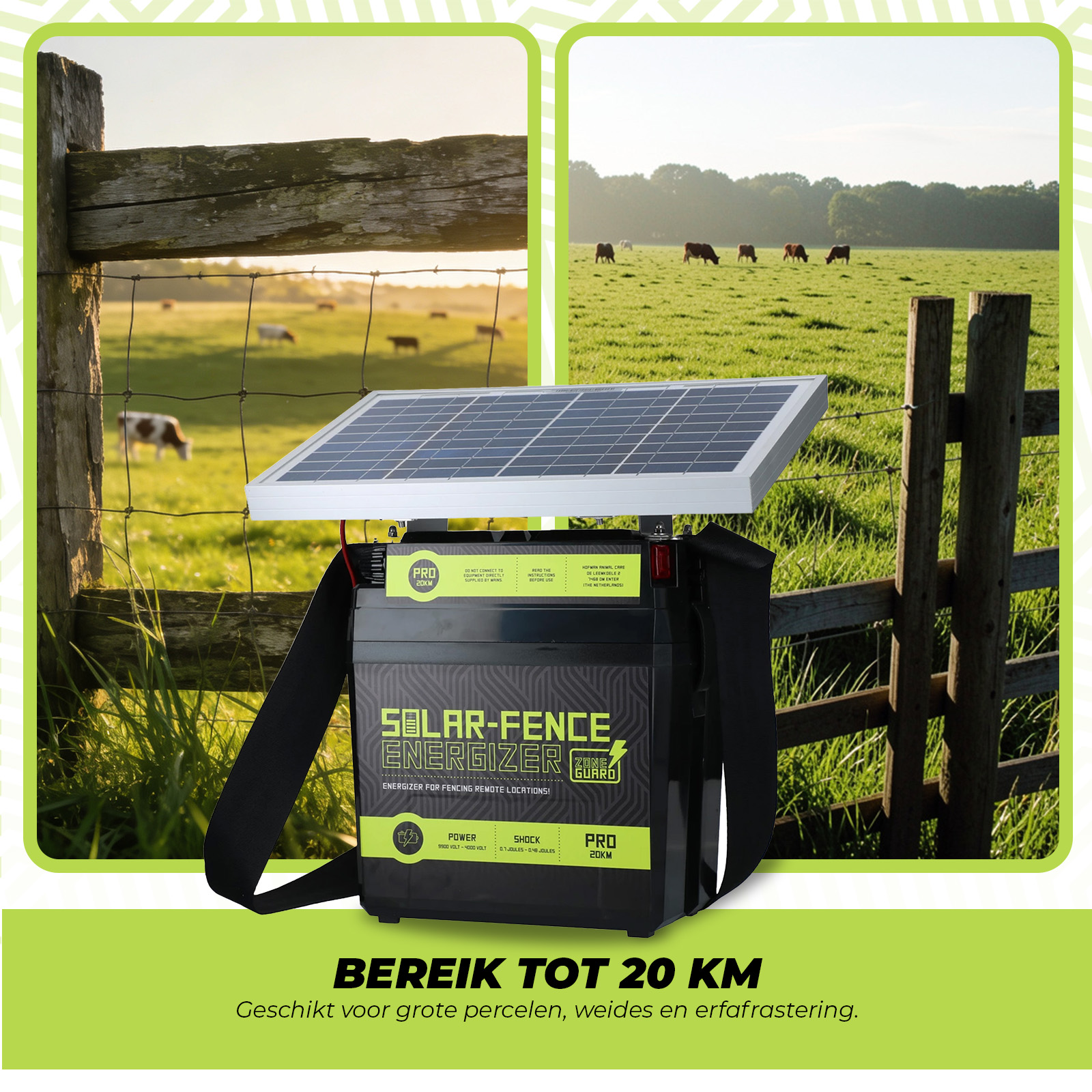 ZoneGuard Solar-Fence Energizer Pro 20 km — afbeelding 3