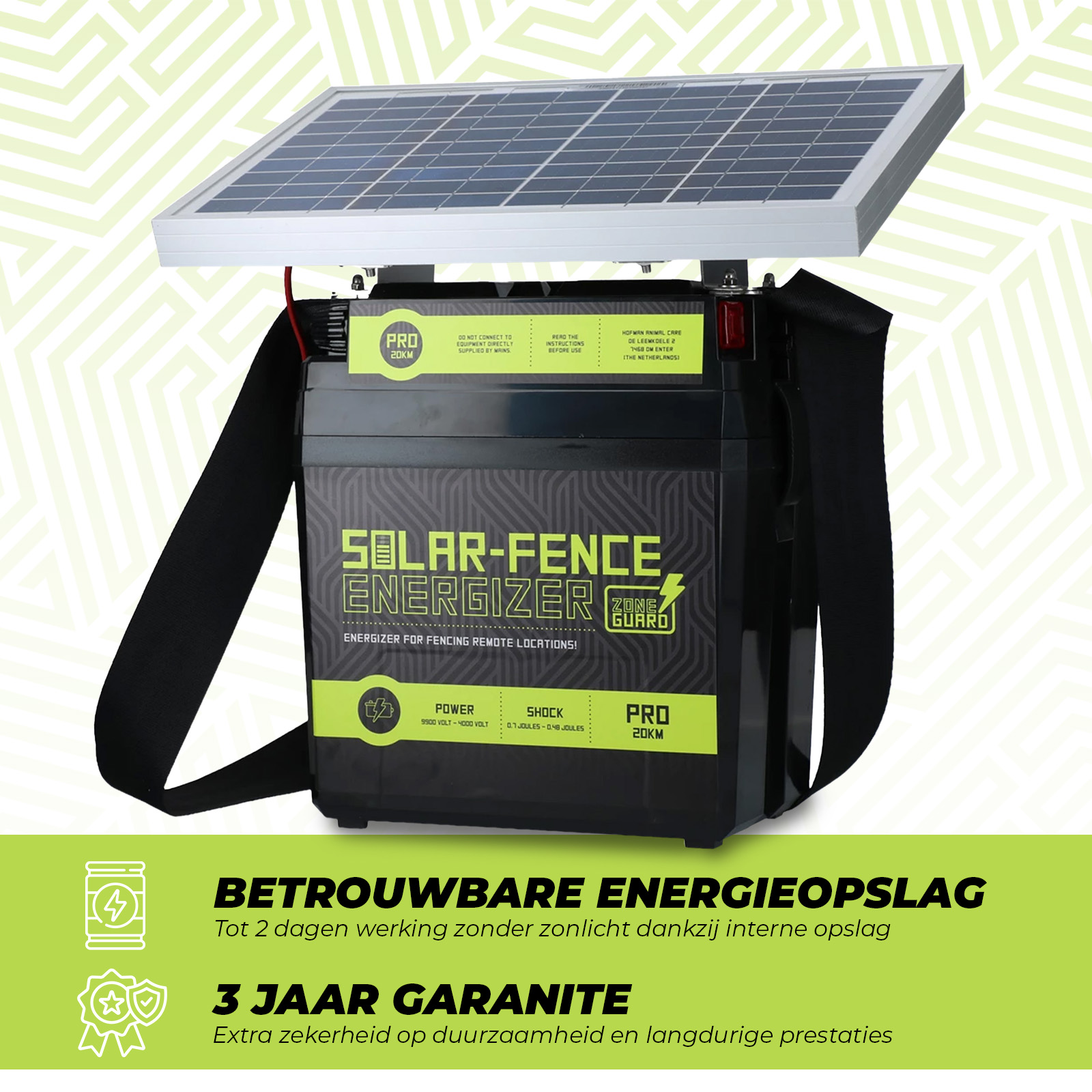 ZoneGuard Solar-Fence Energizer Pro 20 km — afbeelding 4