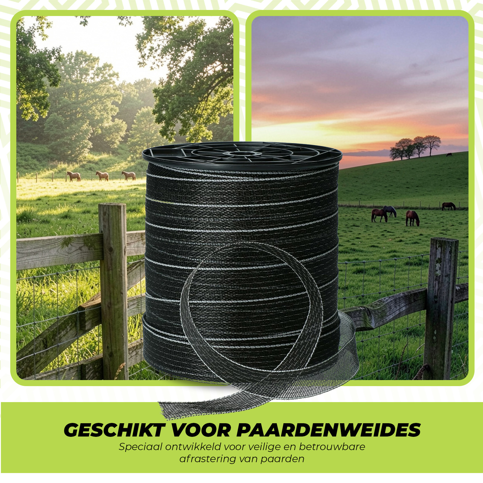 ZoneGuard Basic afrasteringslint 40 mm zwart 200 m — afbeelding 4
