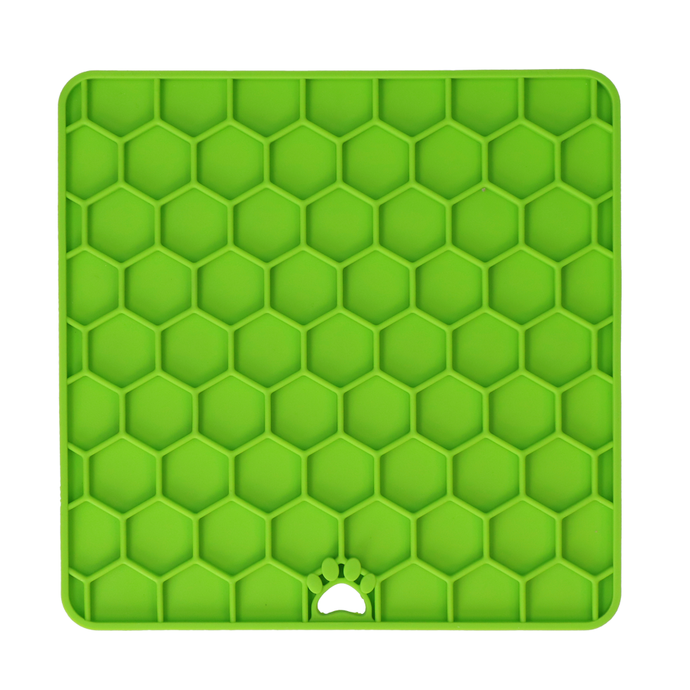 Eat Slow Live Longer Lick Mat Honeycomb Groen — afbeelding 3