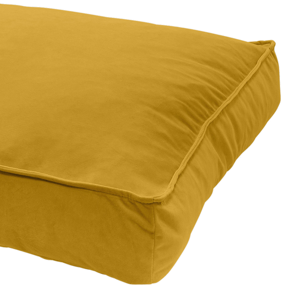 Madison Velours Lounge Cushion Geel L — afbeelding 2