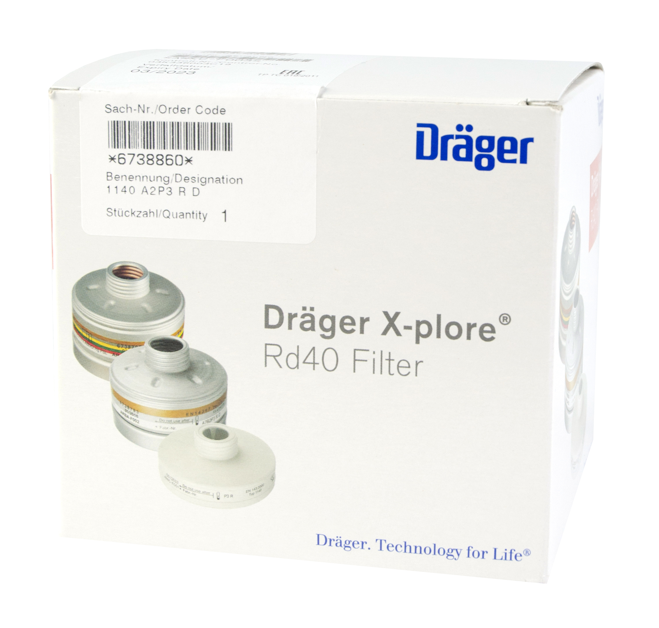 Dräger Filter RD 40 A2-P3 — afbeelding 2