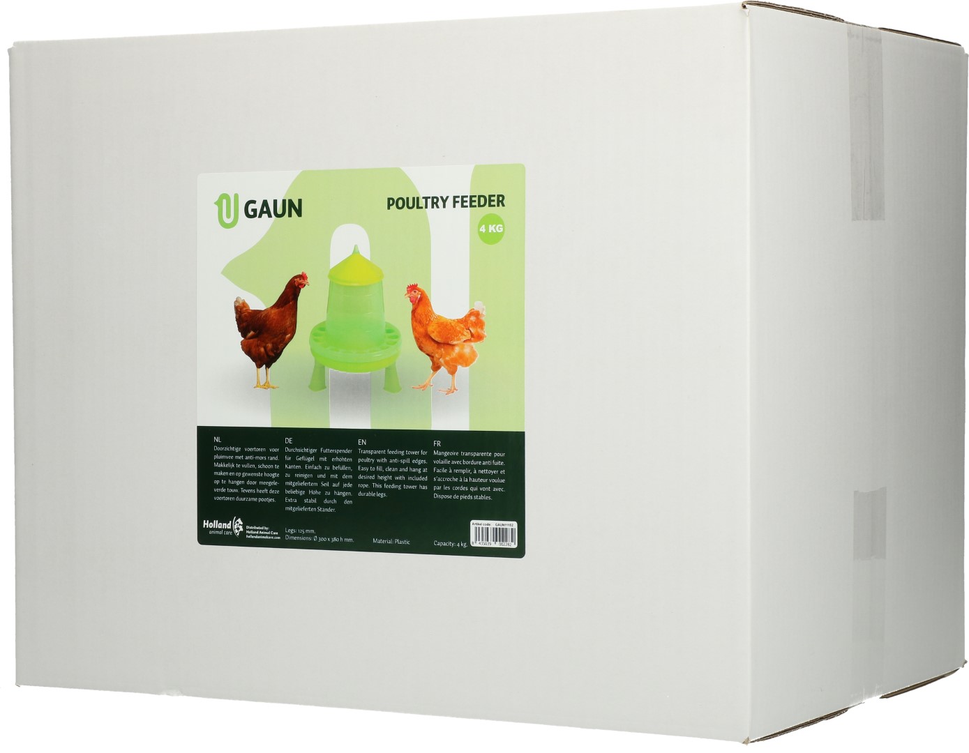 Gaun Pluimvee Voertoren op Pootjes Limoengroen 4 kg — afbeelding 4