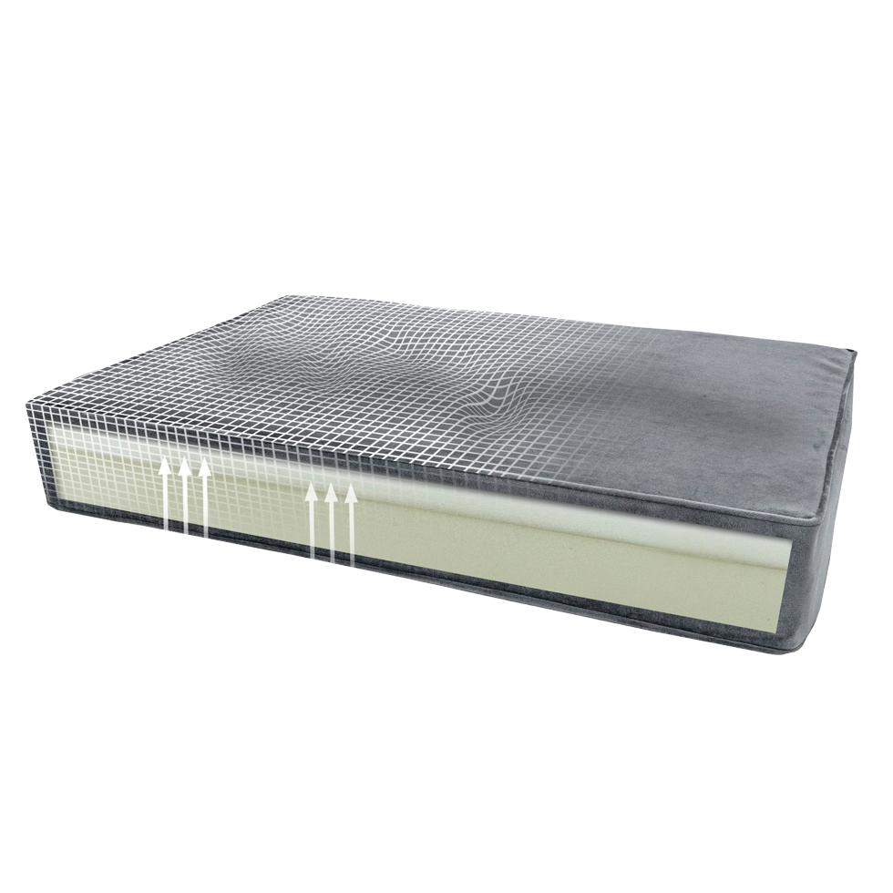 Madison Orthopedisch Kussen Velvet Geel S — afbeelding 4