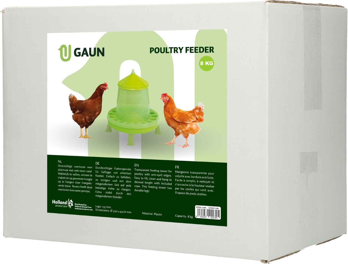 Gaun Pluimvee Voertoren op Pootjes Limoengroen 8 kg — afbeelding 4