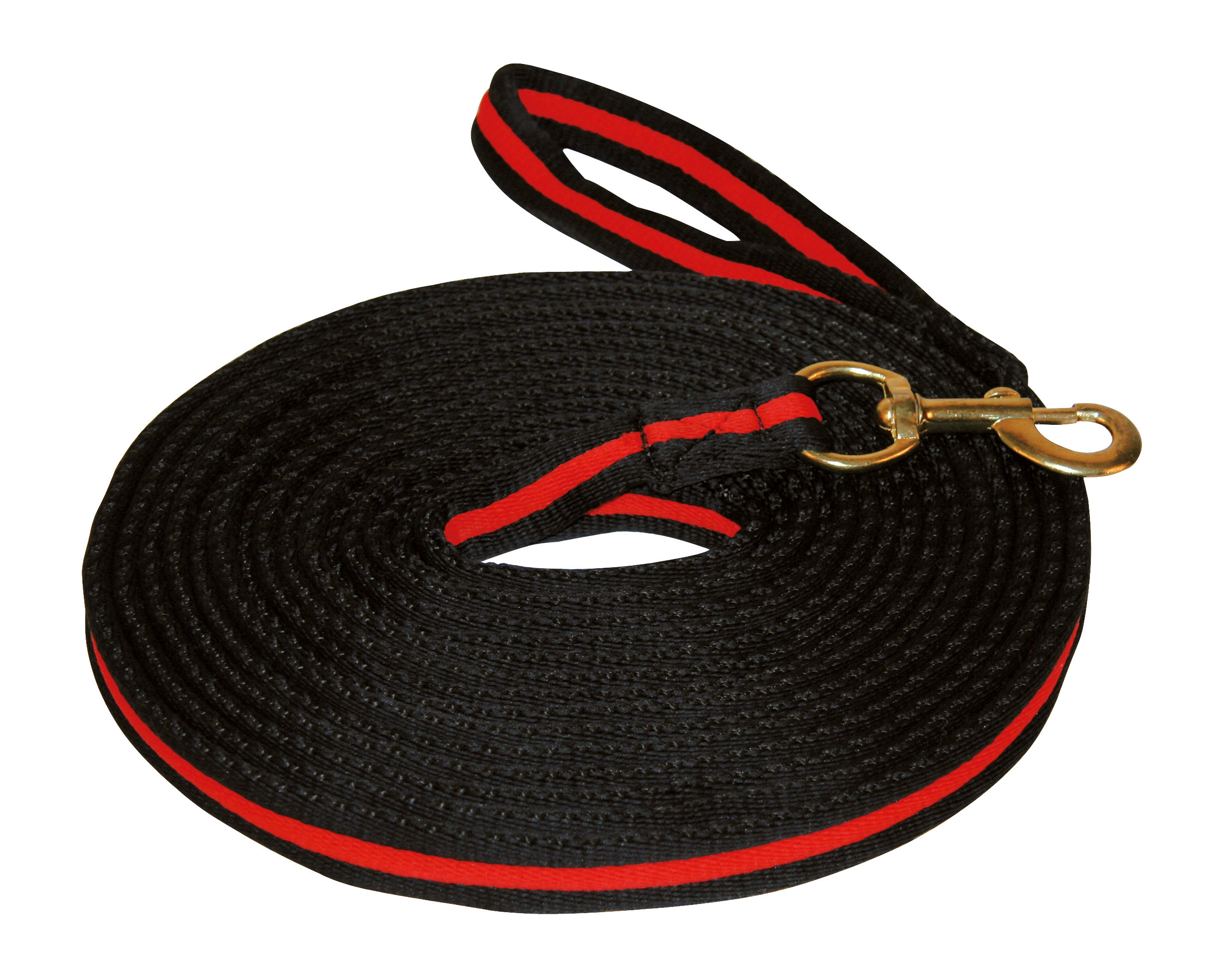 Longeerlijn zwart soft 8 meter Rood
