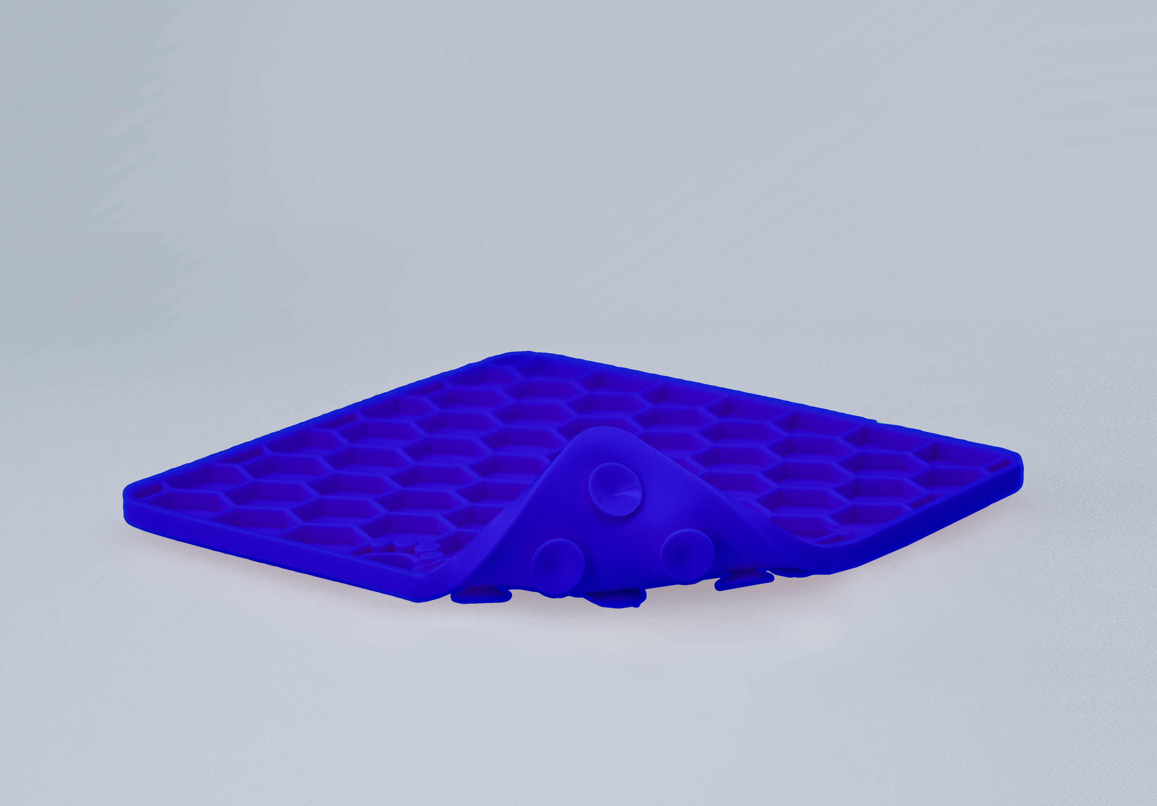 Eat Slow Live Longer Lick Mat Honeycomb Blauw — afbeelding 4